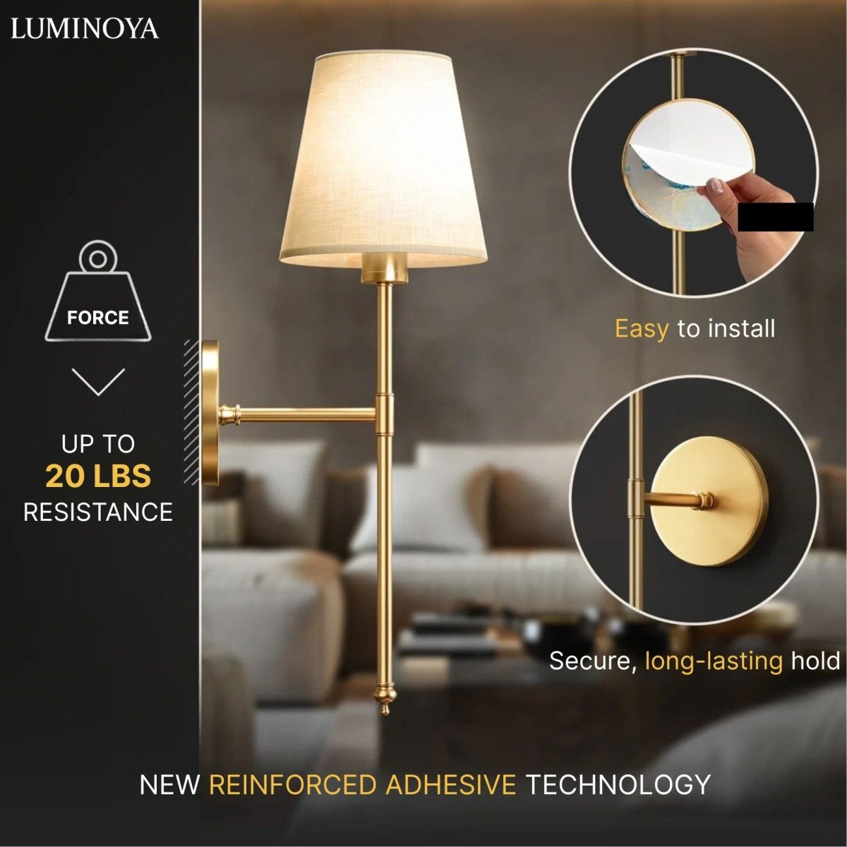 Cordless Wall Sconces - Luminoya