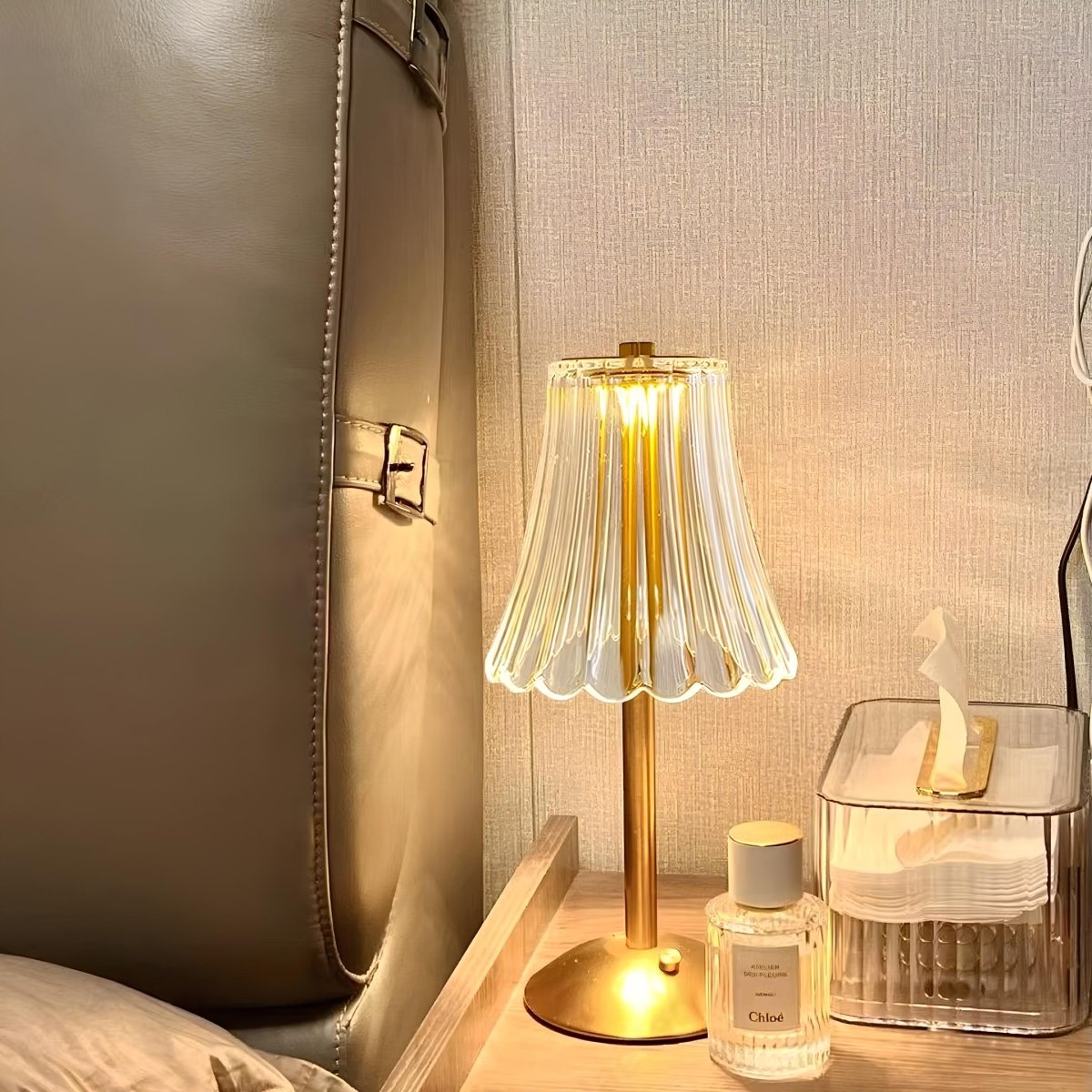 Golden Crystal Table Lamp - Luminoya