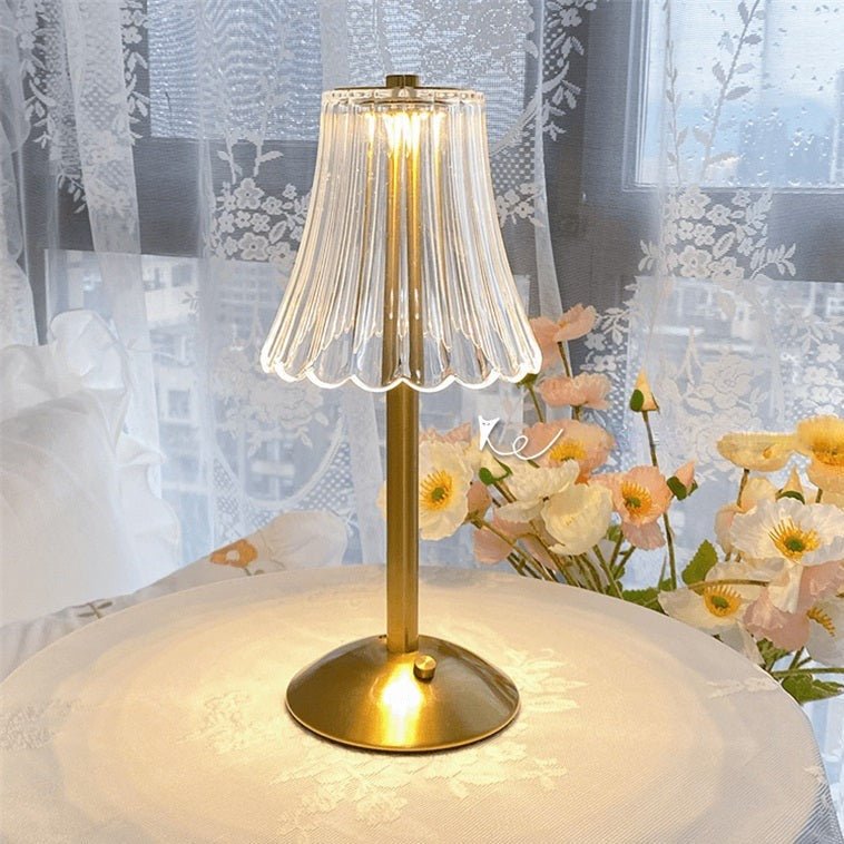 Golden Crystal Table Lamp - Luminoya