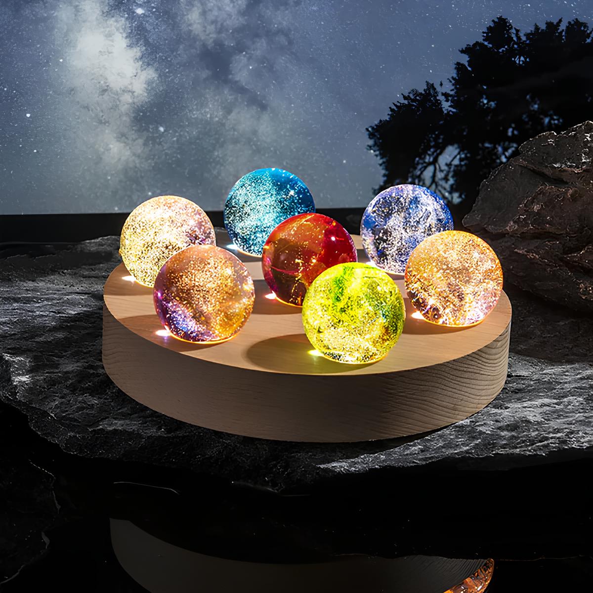 Luminous Crystal Galaxy Orbs - Luminoya
