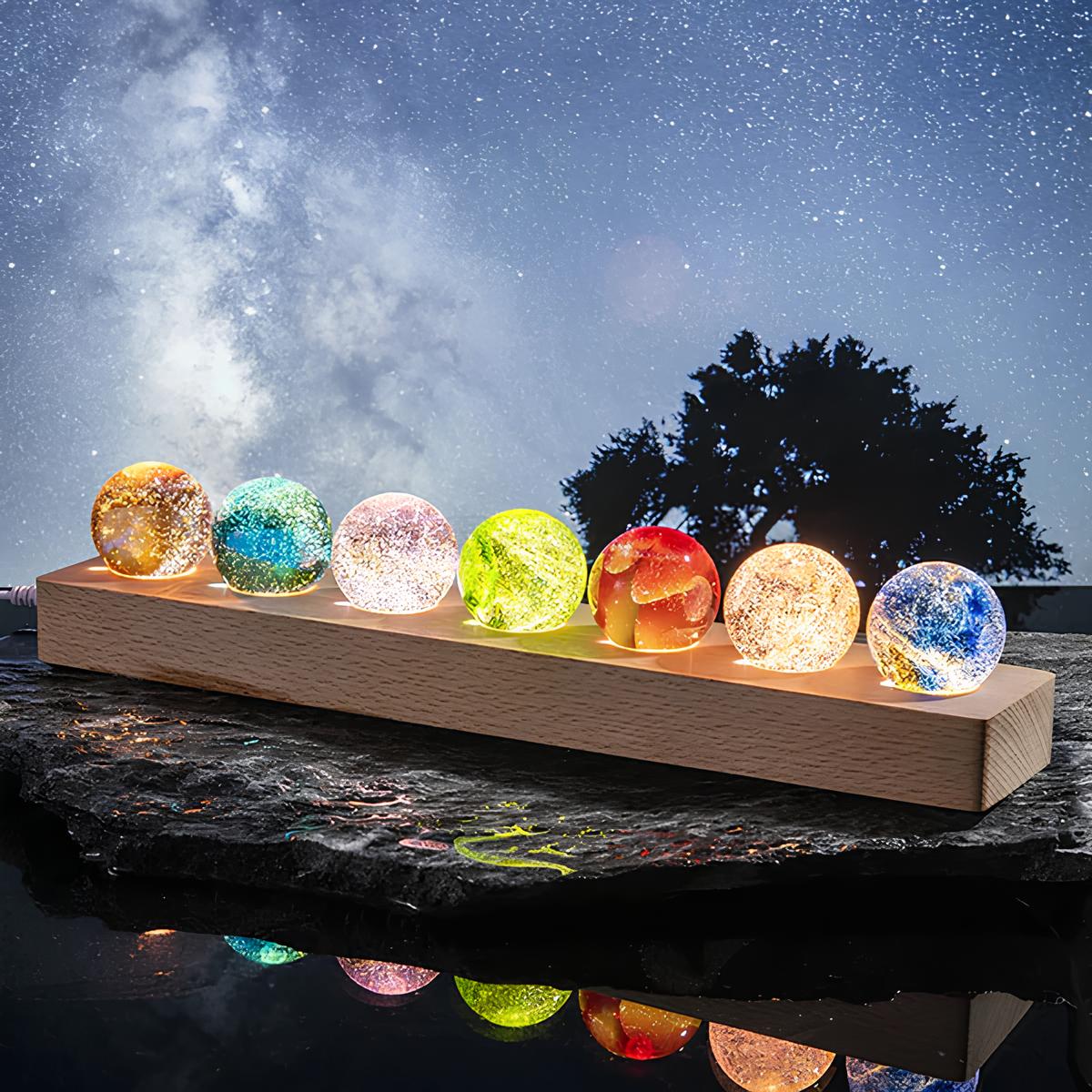 Luminous Crystal Galaxy Orbs - Luminoya