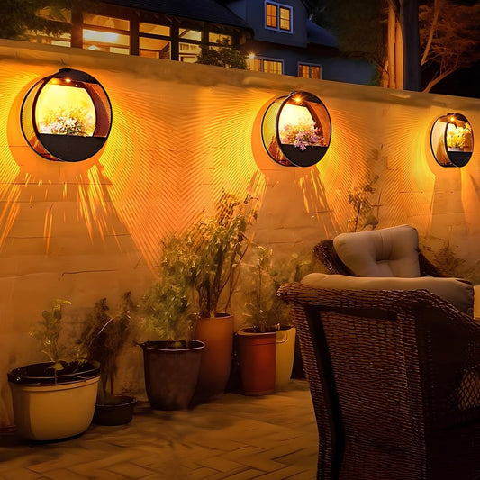 Solar Powered Wall Pot Light - Luminoya