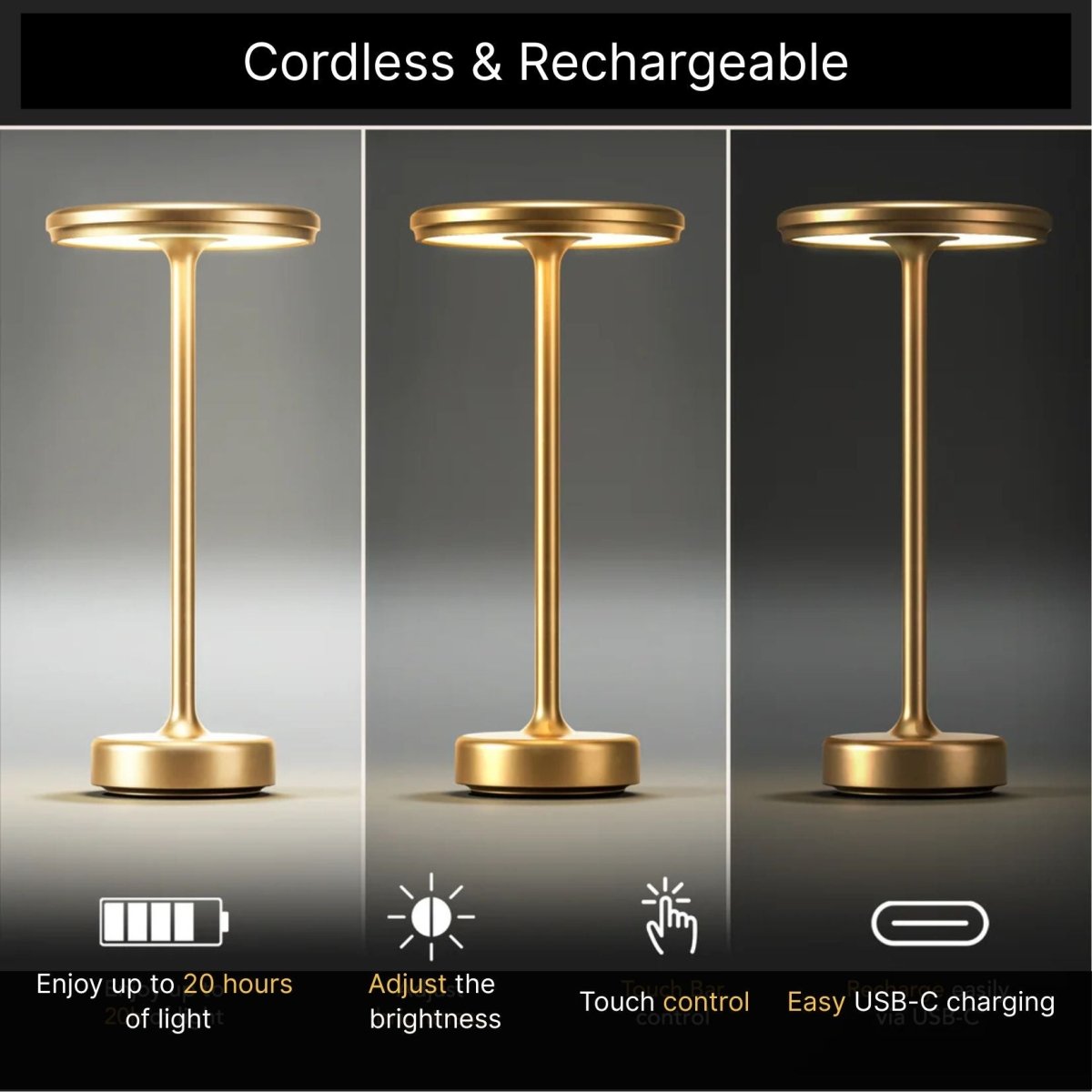 Sunray™ Rechargeable Lamp - Luminoya