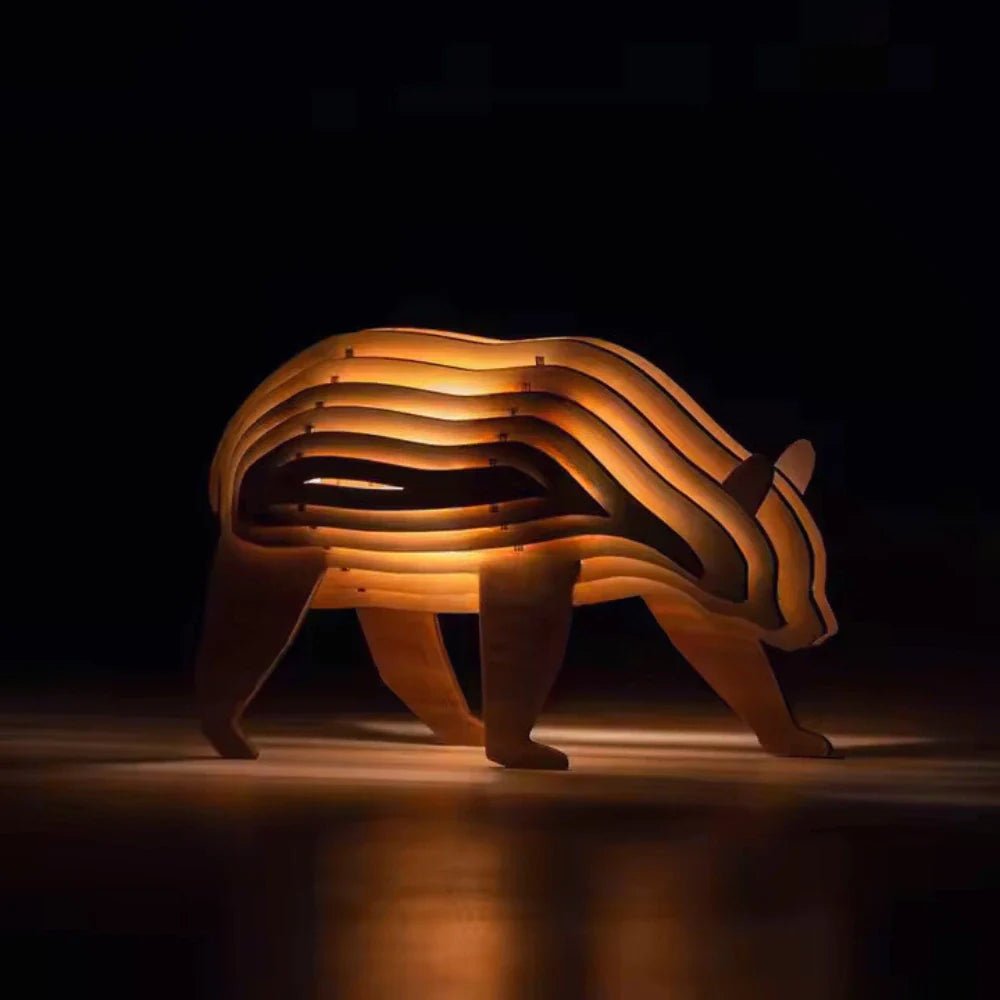 WildCraft™ Wooden Animal Light - Luminoya