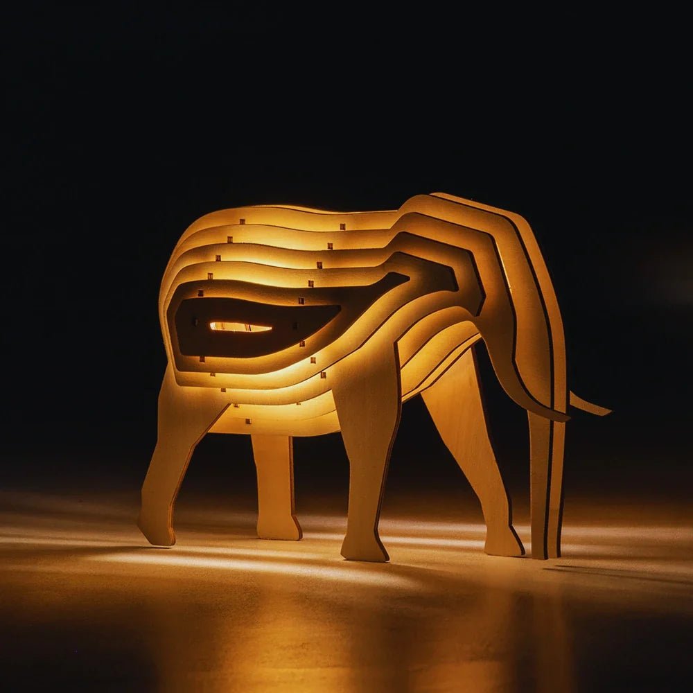 WildCraft™ Wooden Animal Light - Luminoya