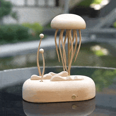 Handcrafted Walnut Jellyfish Automaton V2 – The Deep Sea Drifter