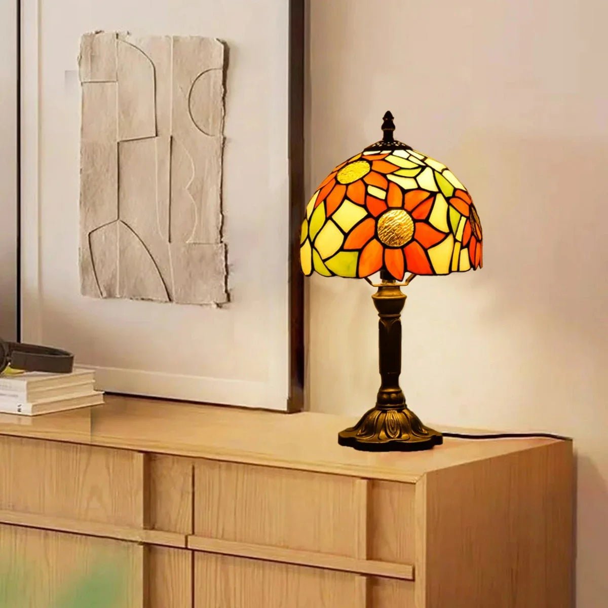Antique Stained Glass Lamp - Luminoya