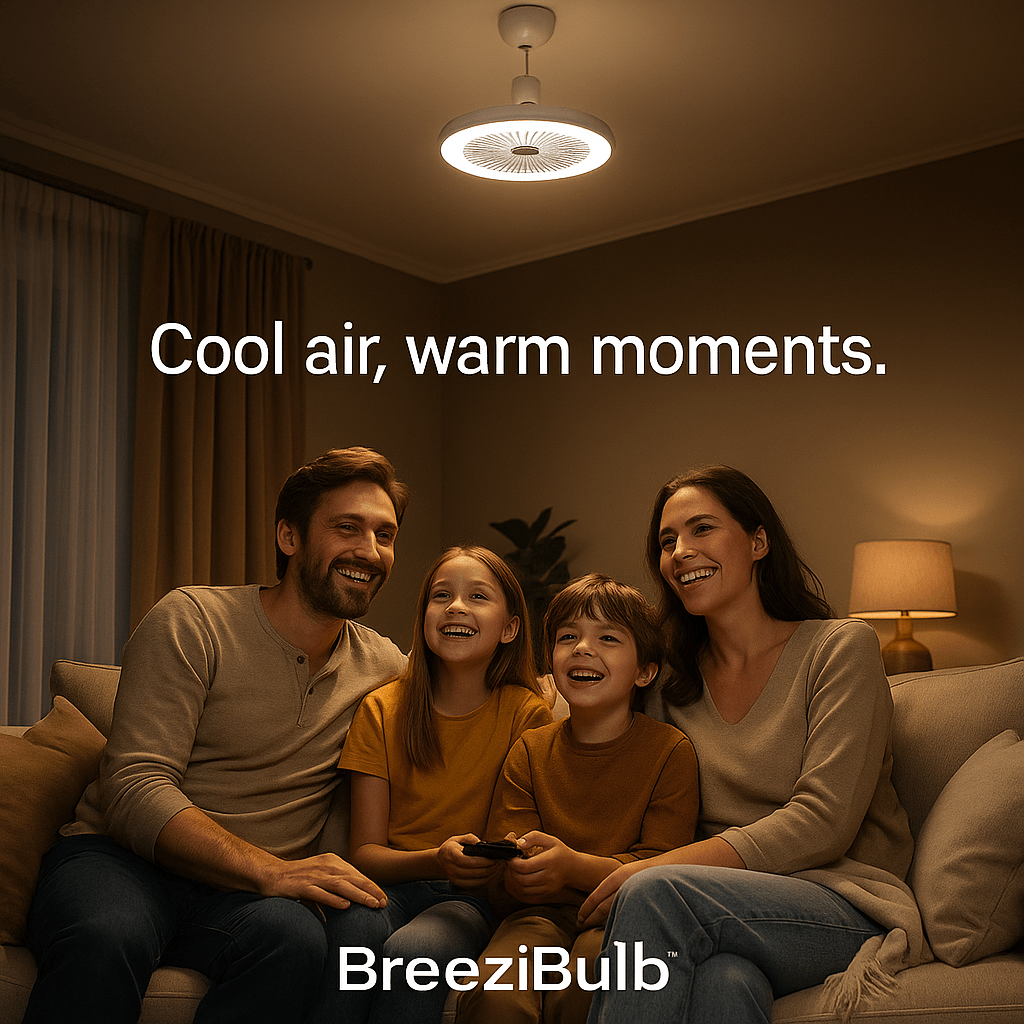 BreeziBulb™ – 2 - in - 1 LED Ceiling Fan Light That Screws in Like a Bulb - Luminoya