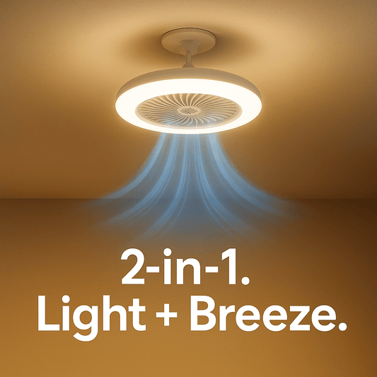 BreeziBulb™ – 2 - in - 1 LED Ceiling Fan Light That Screws in Like a Bulb - Luminoya