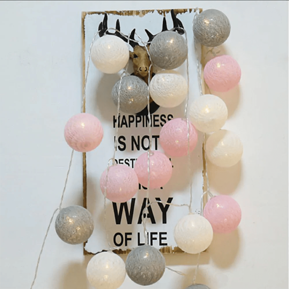 Cotton Ball Garland - Luminoya