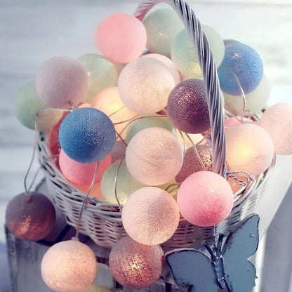 Cotton Ball Garland - Luminoya