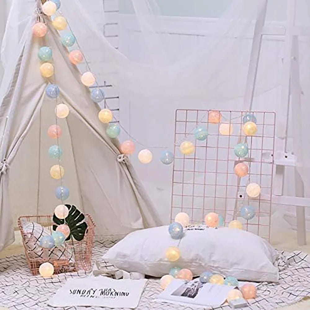 Cotton Ball Garland - Luminoya