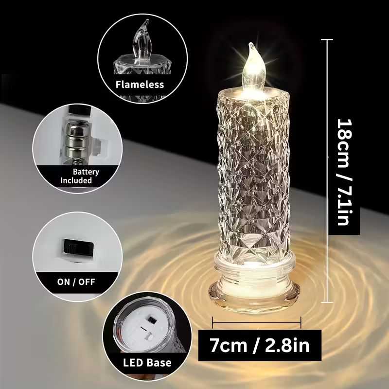 Crystal Candle Light – Romantic Glow, No Mess - Luminoya