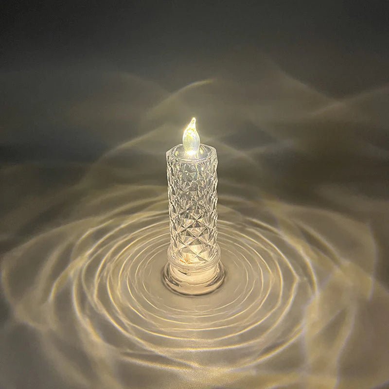 Crystal Rose Candle Light – Romantic Glow, No Mess - Luminoya