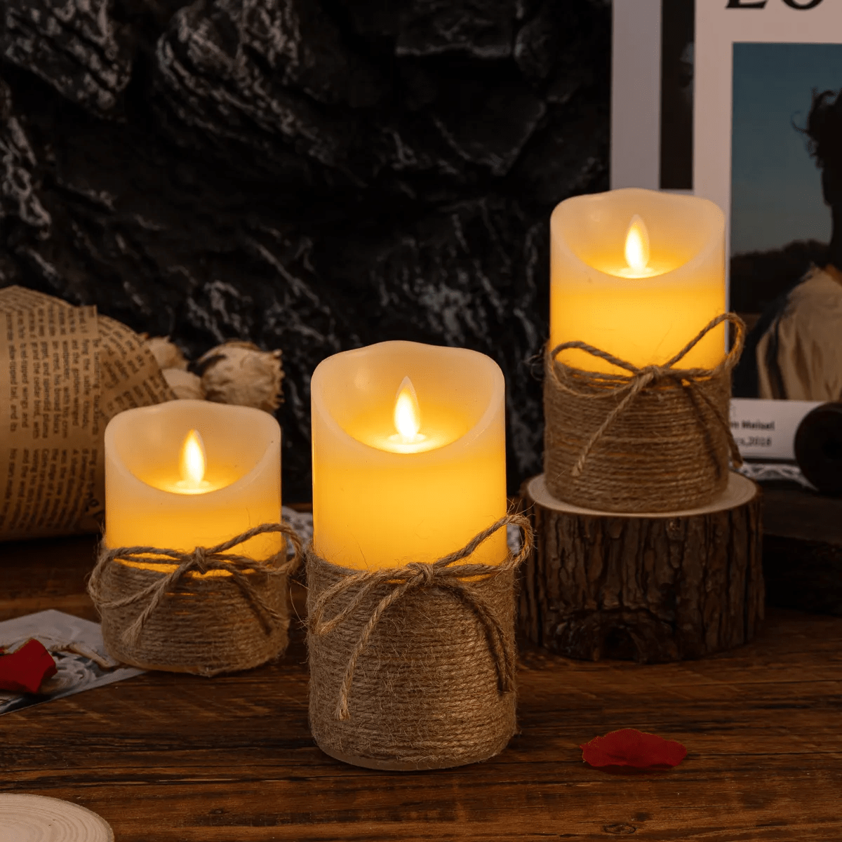 Flameless Block Candles - Luminoya