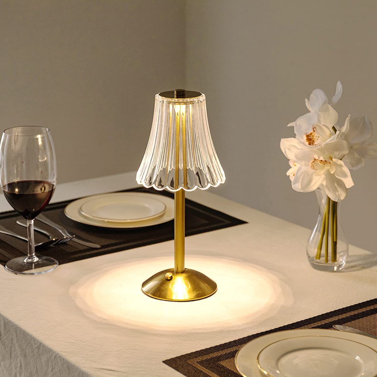 Golden Crystal Table Lamp - Luminoya