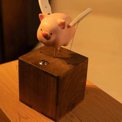 Handcrafted Flying Pig Automaton – The Whimsy in Motion - Luminoya