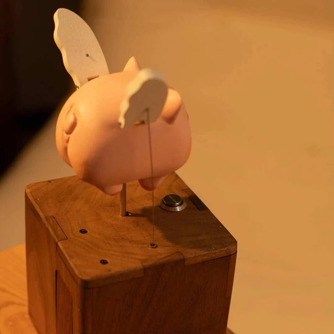 Handcrafted Flying Pig Automaton – The Whimsy in Motion - Luminoya