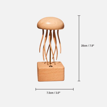 Handcrafted Walnut Jellyfish Automaton – The Ocean’s Gentle Dancer - Luminoya