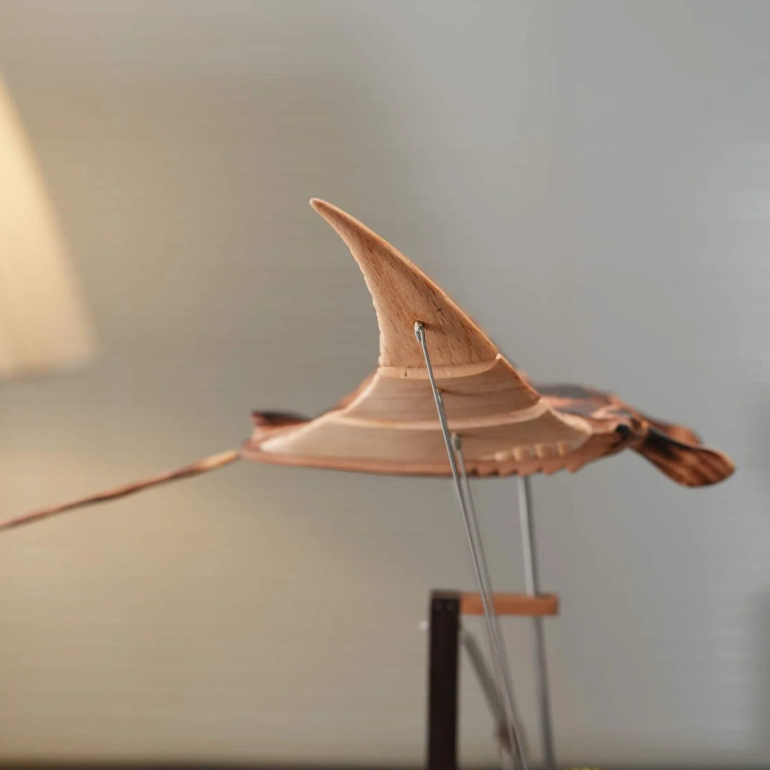 Handcrafted Walnut Manta Ray Automaton – The Ocean’s Silent Glider - Luminoya