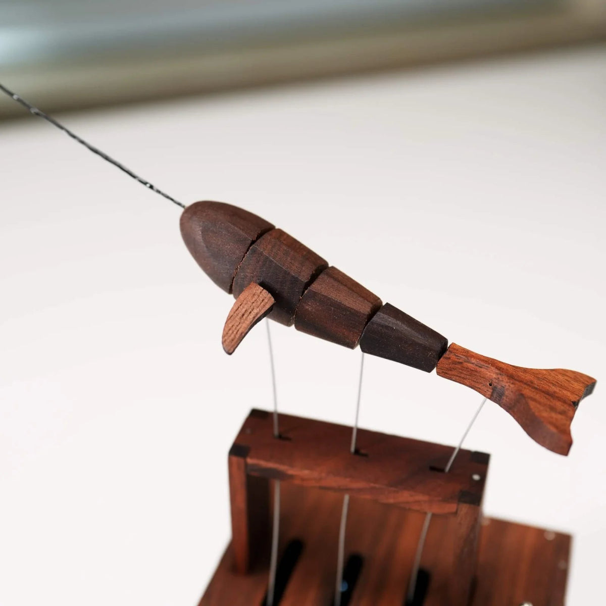 Handcrafted Walnut Narwhal Automaton – The Ocean’s Unicorn in Motion - Luminoya