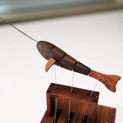 Handcrafted Walnut Narwhal Automaton – The Ocean’s Unicorn in Motion - Luminoya