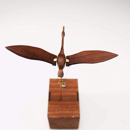 Handcrafted Walnut Swan Automaton – Grace in Motion - Luminoya