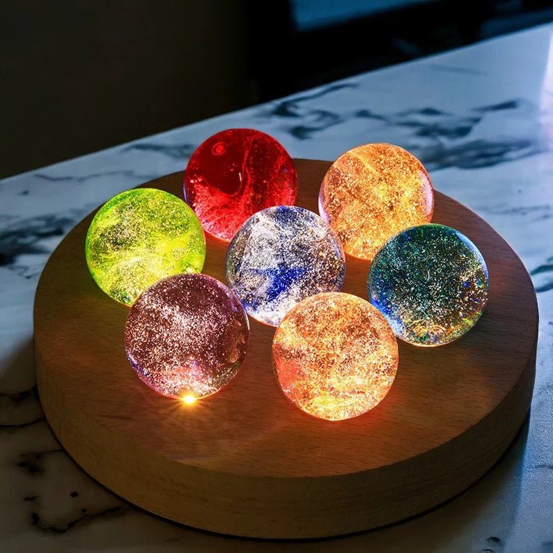 Luminous Crystal Galaxy Orbs - Luminoya