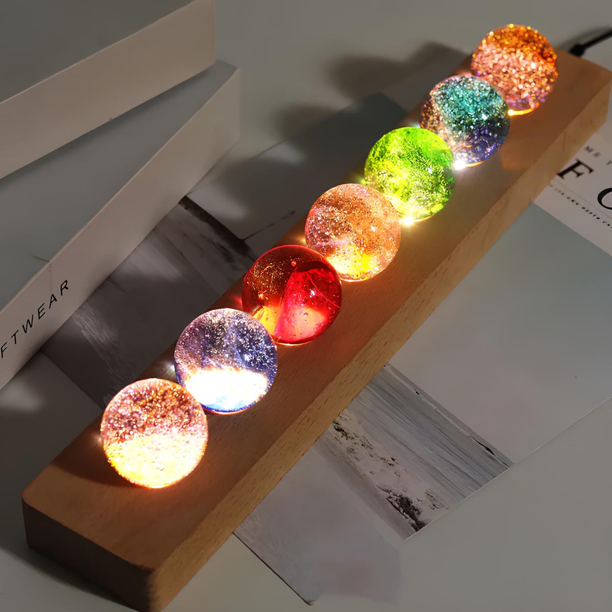 Luminous Crystal Galaxy Orbs - Luminoya