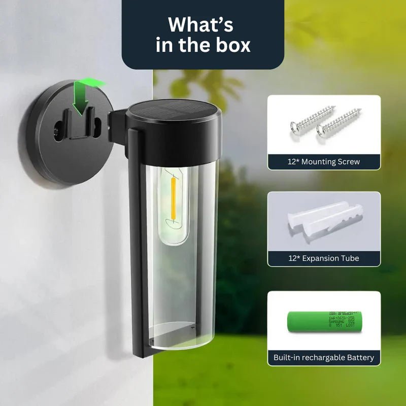 Solar Powered Wall Light - Luminoya