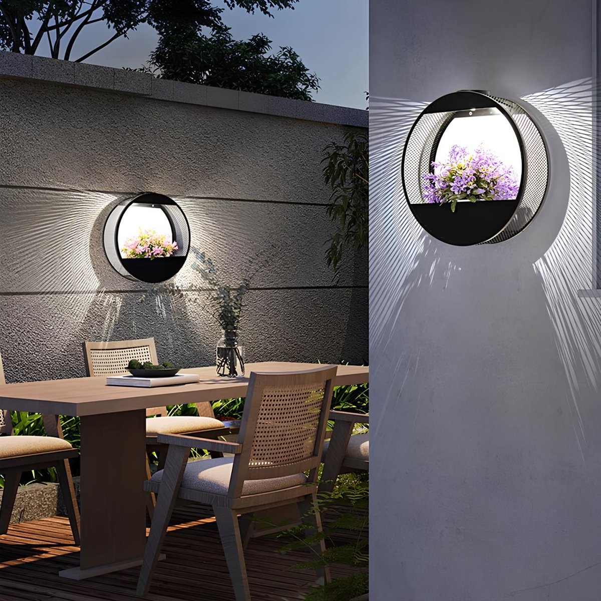 Solar Powered Wall Pot Light - Luminoya