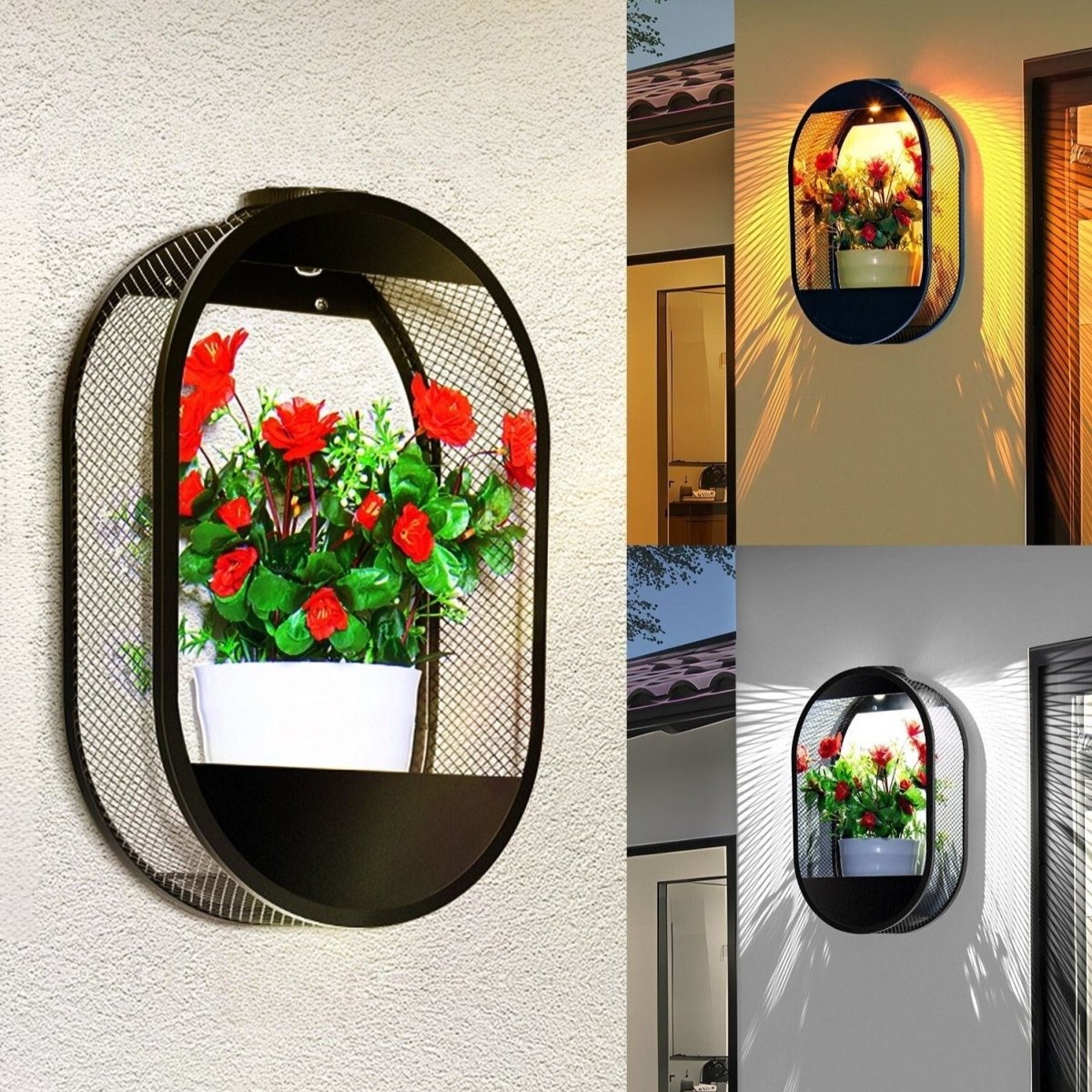 Solar Powered Wall Pot Light - Luminoya
