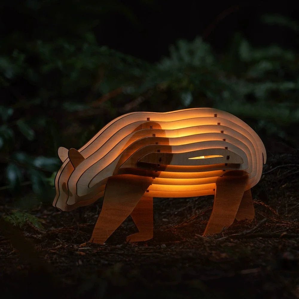 WildCraft™ Wooden Animal Light - Luminoya